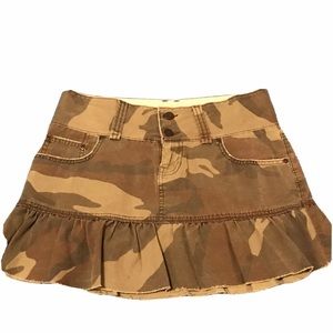 Abercrombie & Fitch Camo Camouflage Military Skirt